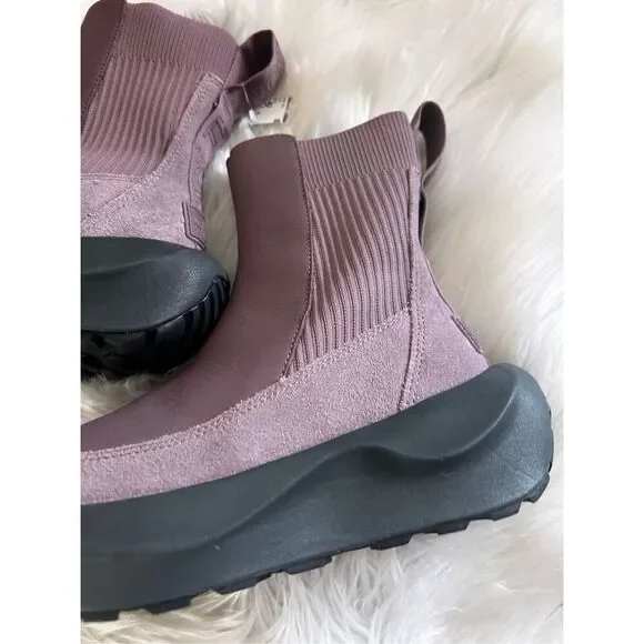 The North Face Women's Halseigh Knit Waterproof Snow Boots Light Mauve Size 7 pu - Picture 2 of 7